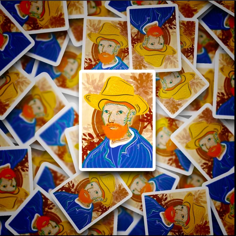 Van Gogh Self Portrait Post-Impressionist Sticker